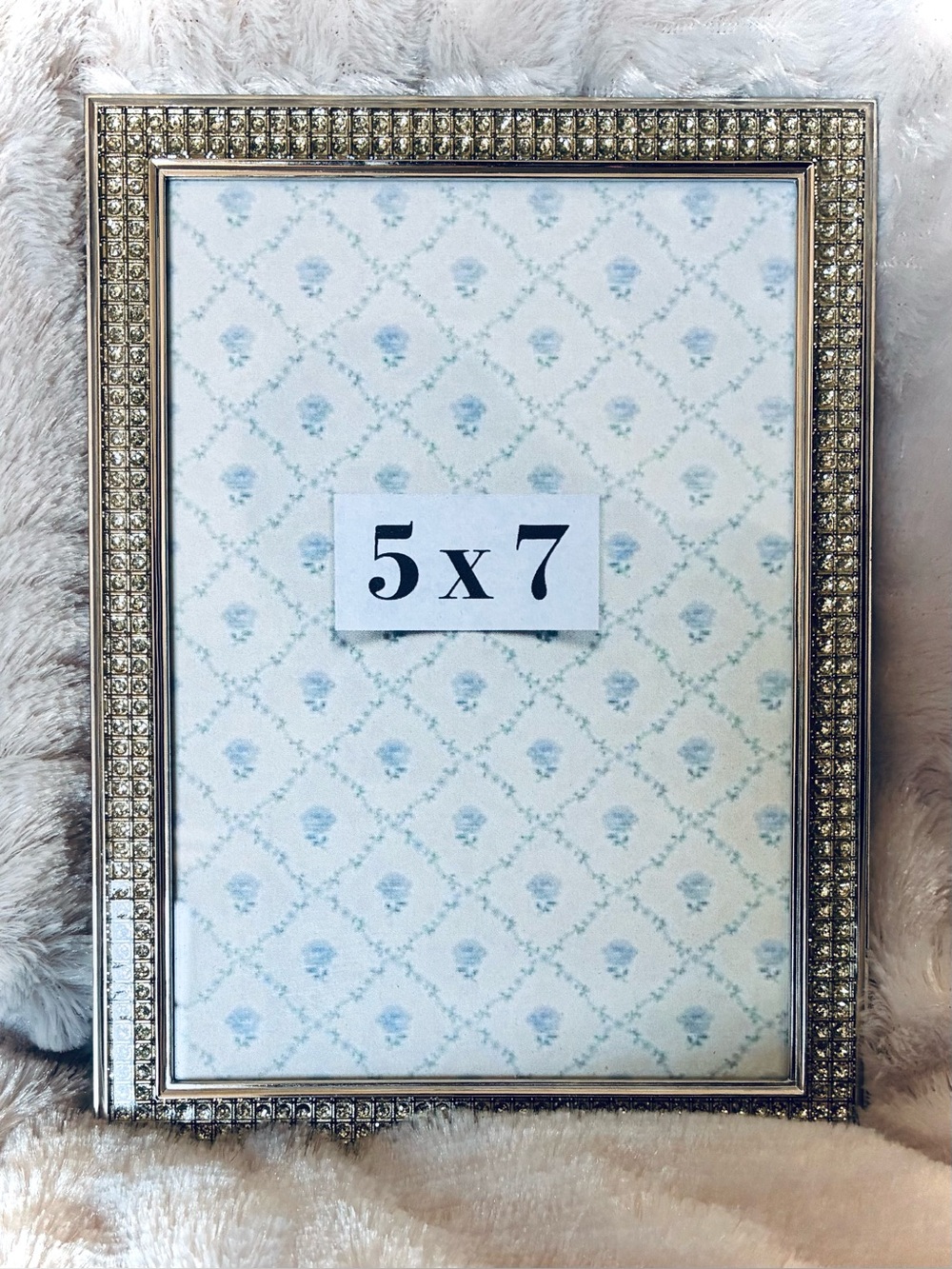 Vintage Wellesley Manor Czech Crystal
Picture Frame, for 5 x 7 Photo, 1990’s